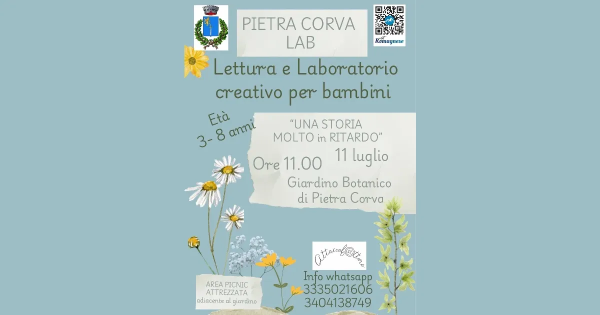 Immagine header 4 per Lettura e laboratorio creativo per bambini - Pietra Corva Lab