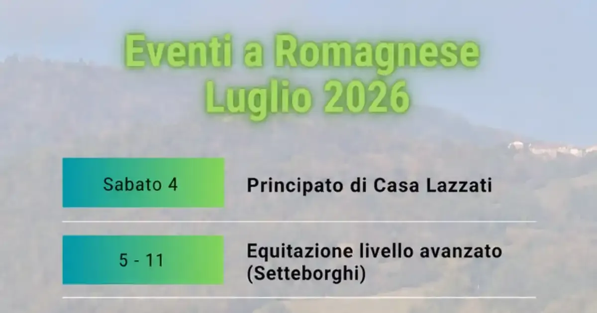Immagine header 1 per Gli eventi di luglio 2026 a Romagnese