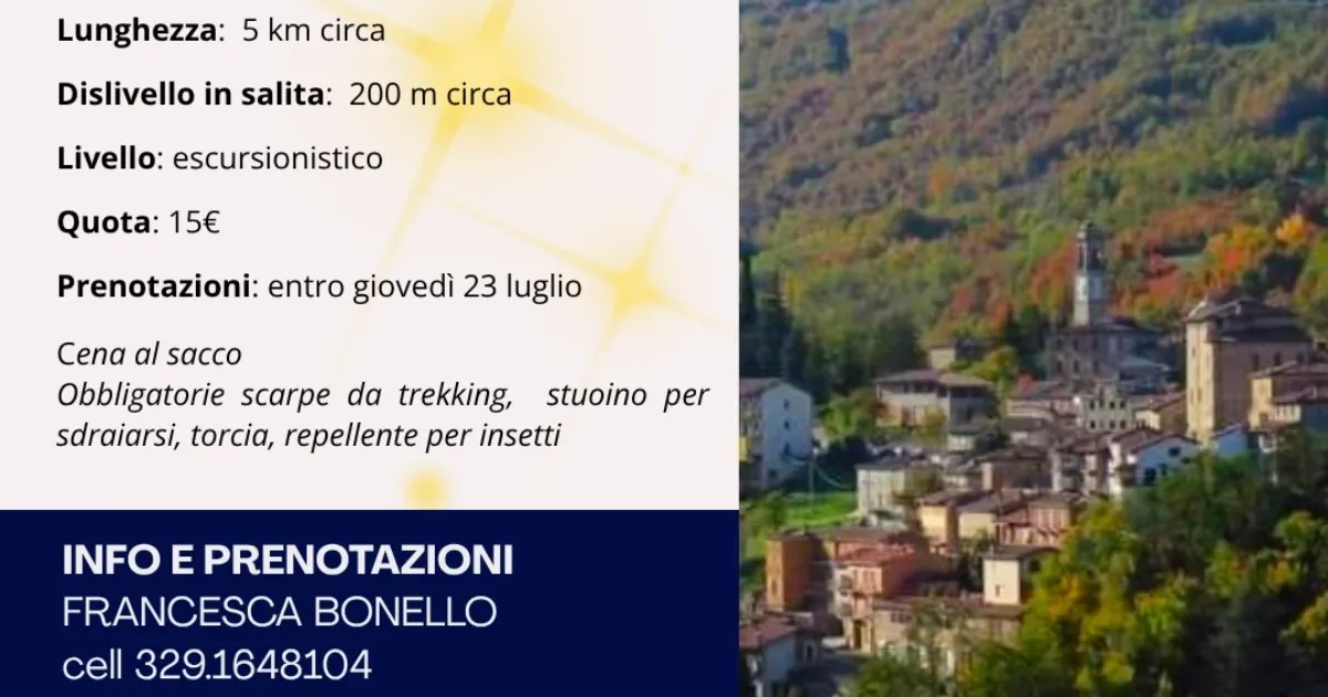 Immagine header 2 per E quindi uscimmo a riveder le stelle, bagno di bosco - 3° incontro Castelvecchio, Romagnese