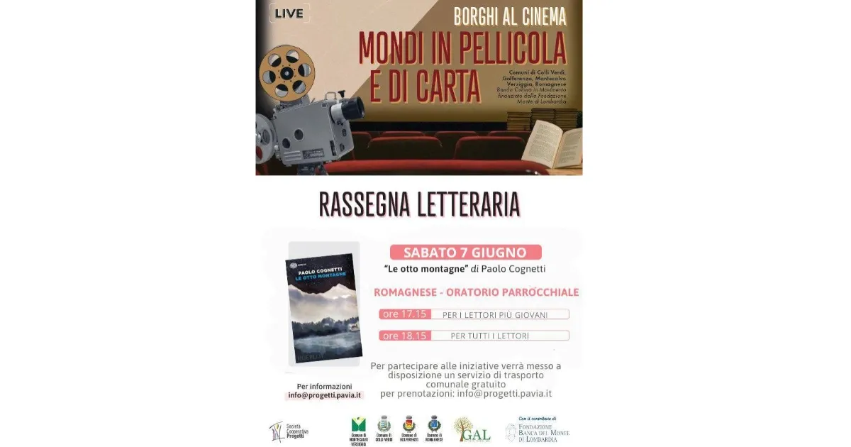 Immagine header 3 per Borghi al cinema - Rassegna letteraria | 7 giugno 2025